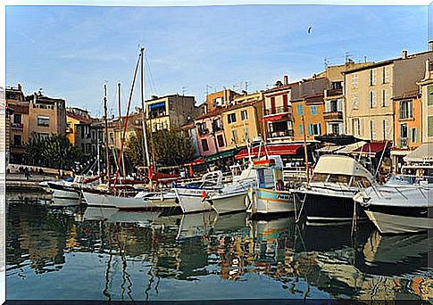 Boats in the port of Marseille