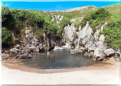 Gulpiyuri beach in Asturias