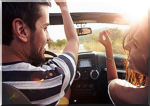 Couple in car