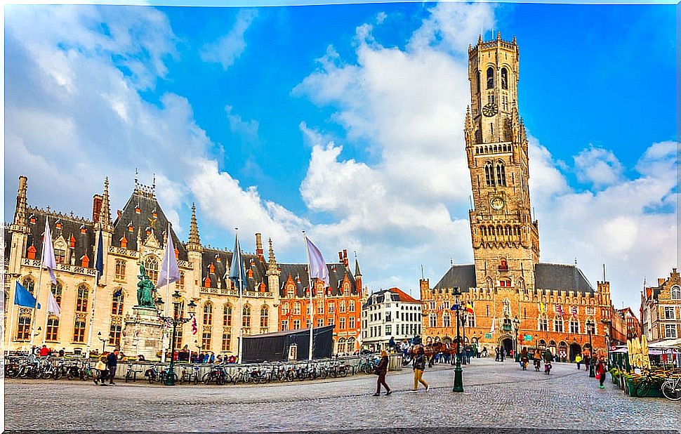 Market Square, one of the places to see in Bruges