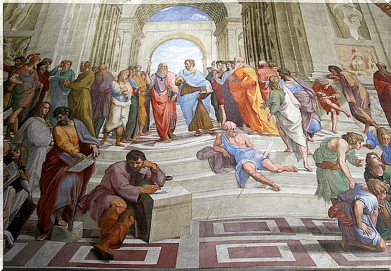 The School of Athens, by Raphael, one of the Renaissance painters.