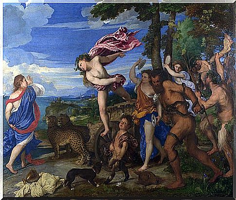 Bacchus and Ariana, by Titian, a Renaissance painter.