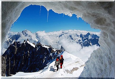 Climbers on the mountain