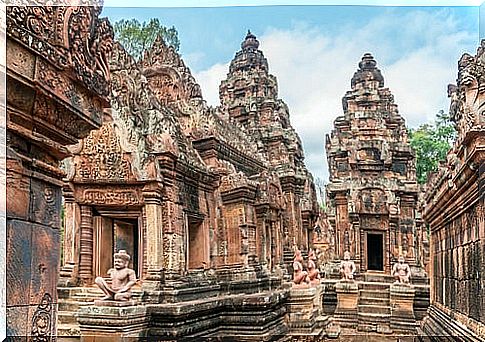 Angkor Wat buildings in Cambodia