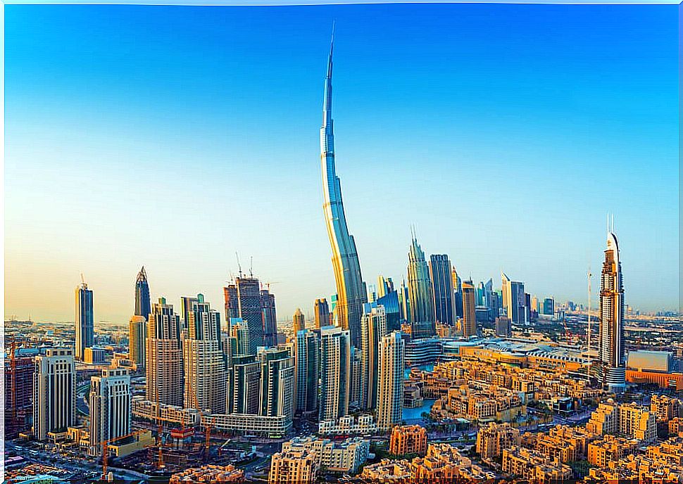 Burj Khalifa at sunset