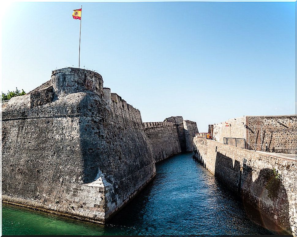 Ceuta fortress and moat