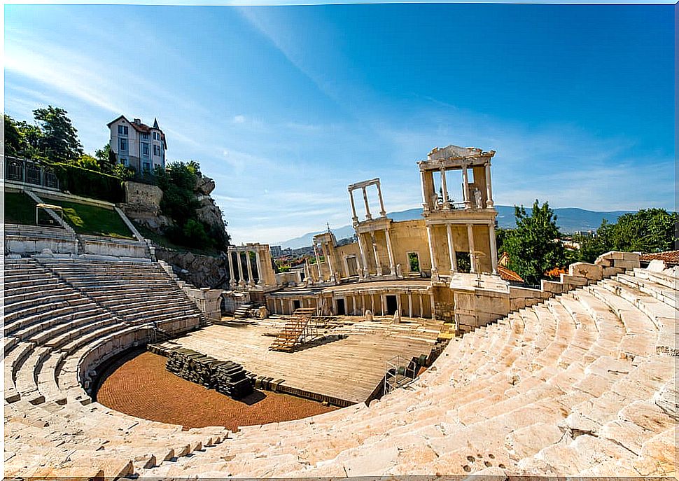 Roman theater in Plovdiv in Bulgaria