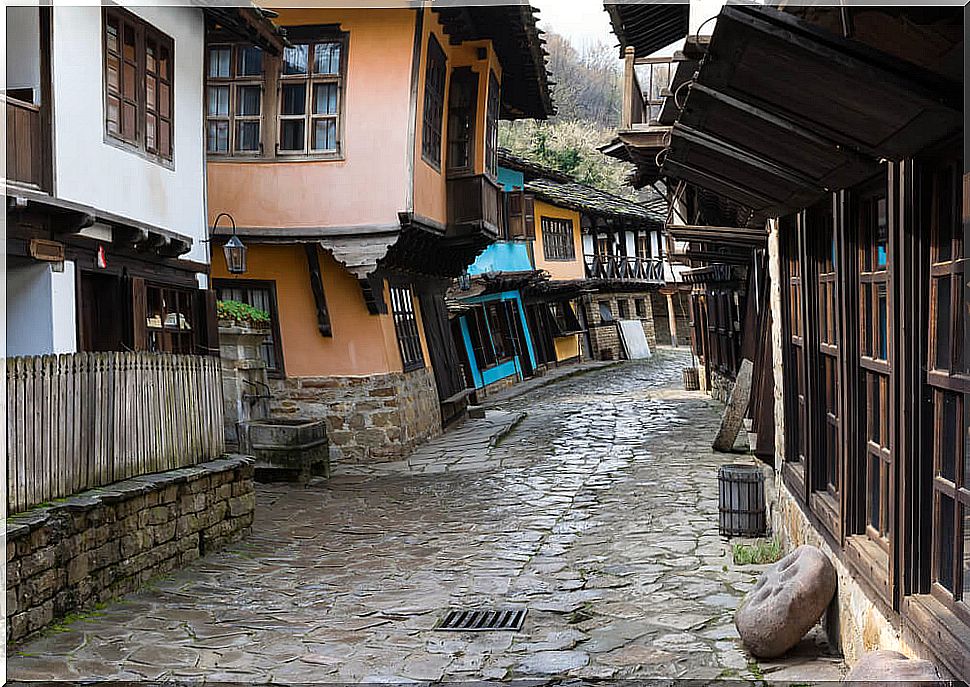 Etara street in Bulgaria