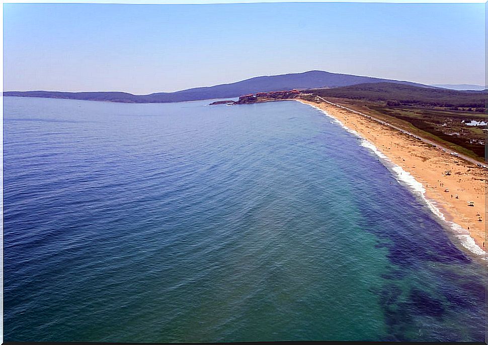 Beach in Burgas in Bulgaria