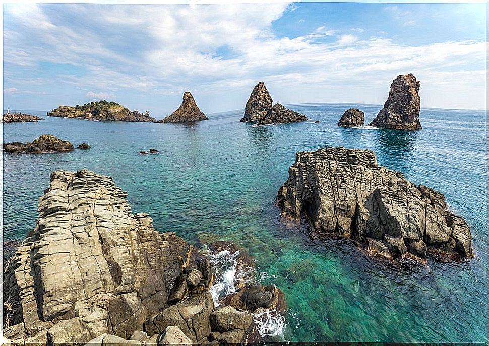 Faraglioni in Aci Trezza near Catania