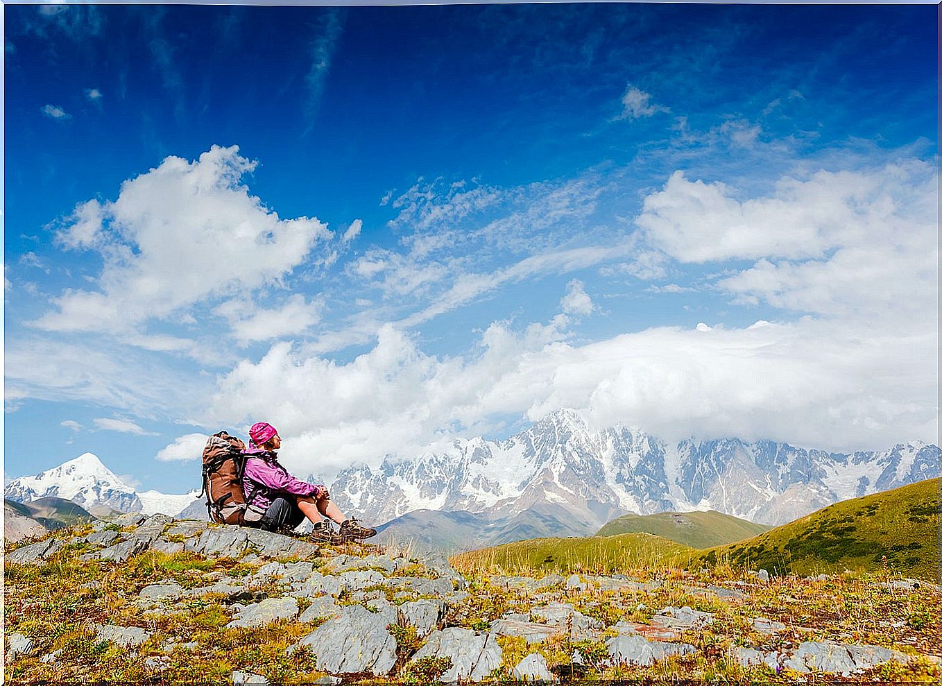 Man looking at the landscape