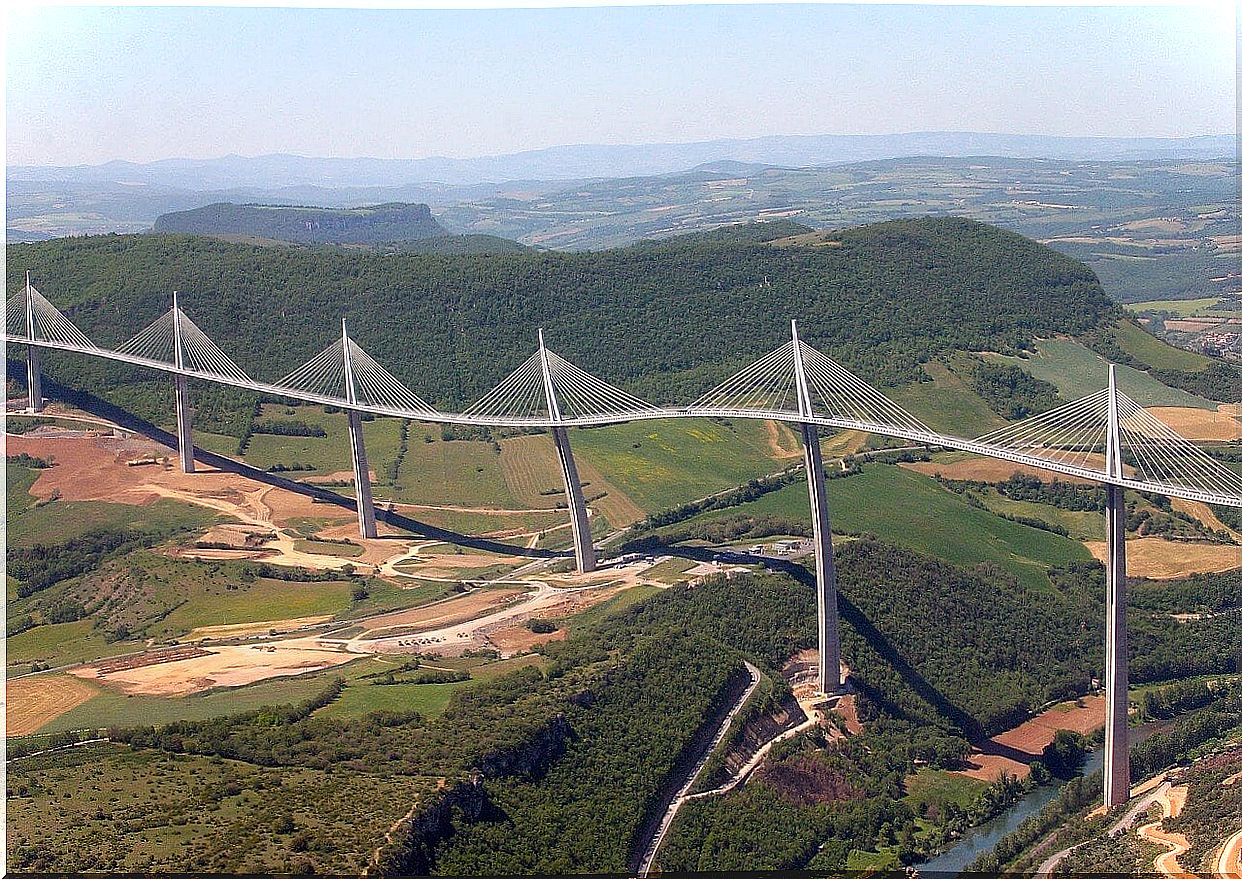 Aerial view of the viaduct