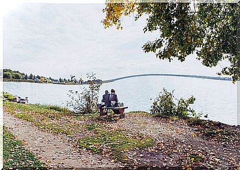 Couple in lake