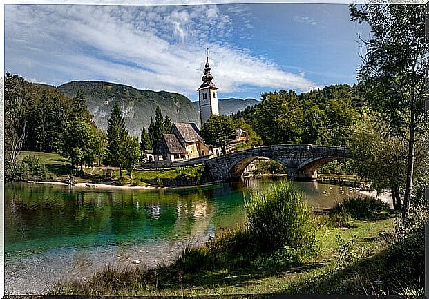 Church of San Juan by the lake