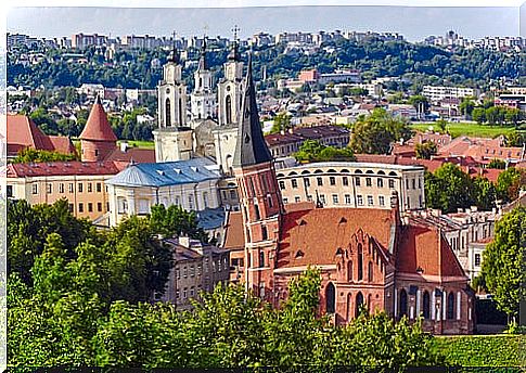 View of Kaunas in Lithuania