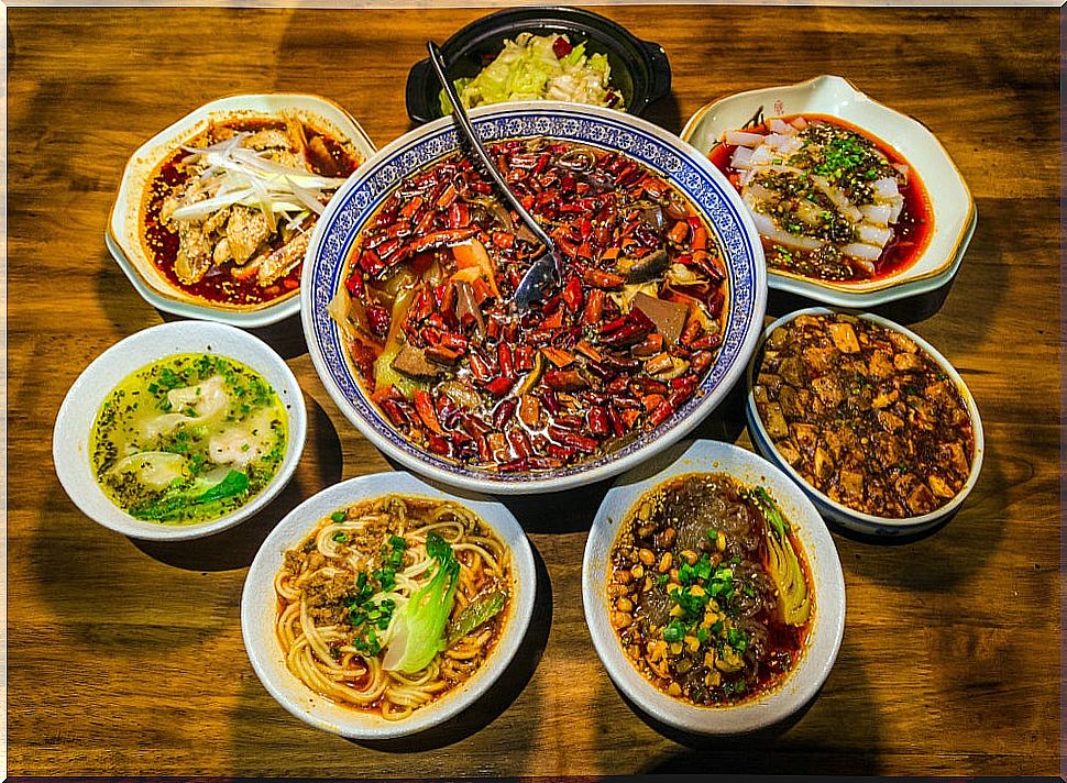 Typical Sichuan dishes