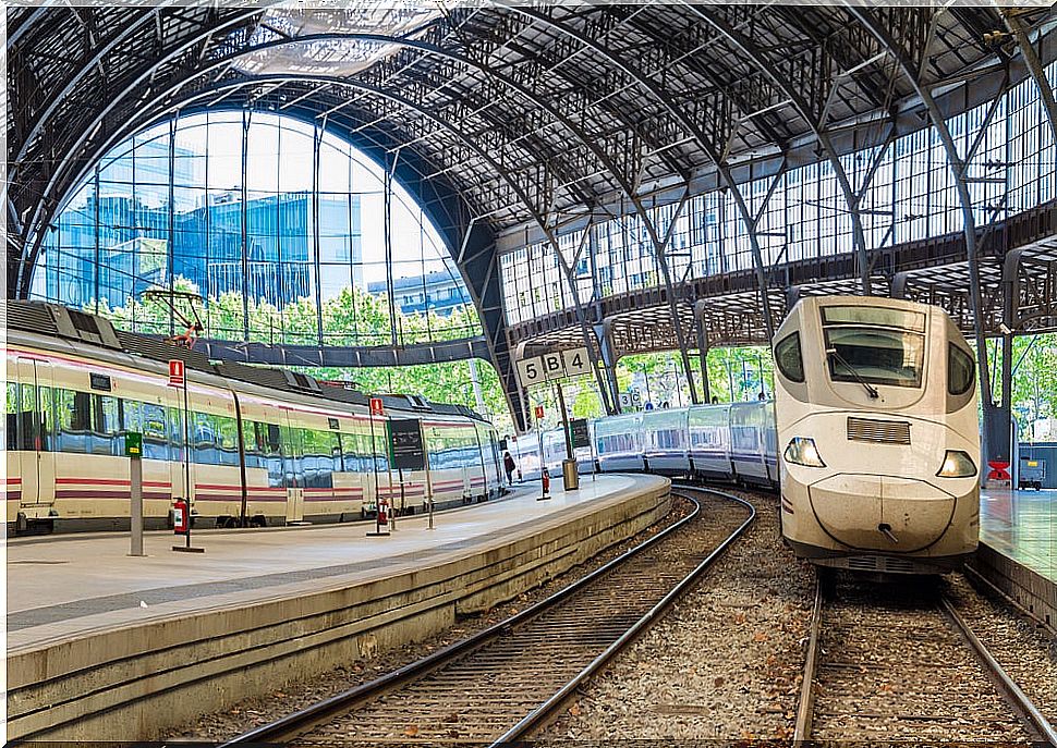 France station in Barcelona