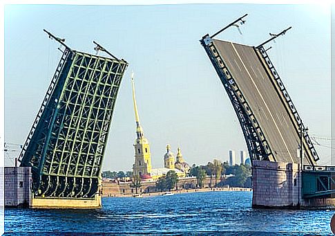 Drawbridge in Saint Petersburg