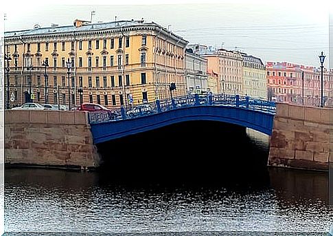 Blue Bridge in Saint Petersburg