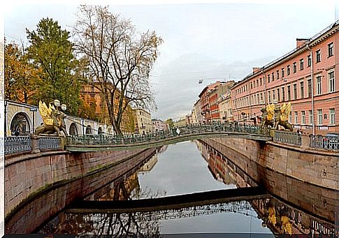 Bank Bridge in Saint Petersburg