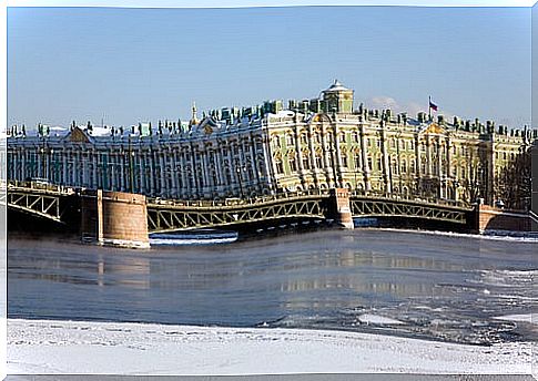 Palace Bridge in Saint Petersburg