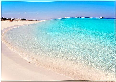 Ses Illetes beach in Formentera