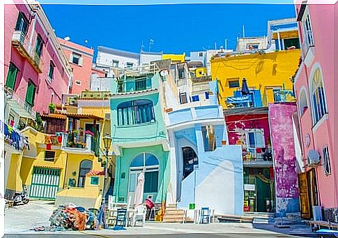 Colored houses in Procida