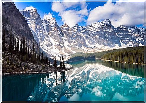 Mountains and lake in Alberta