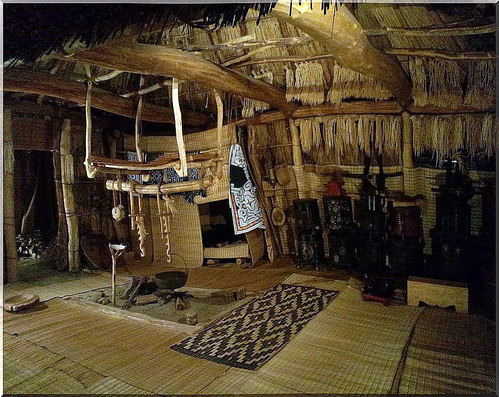 Interior of an Ainu house