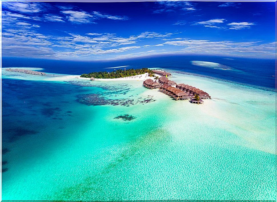 Resort in Maldives, one of the destinations for a honeymoon