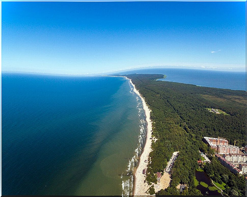 Aerial view of the Curonian Spit