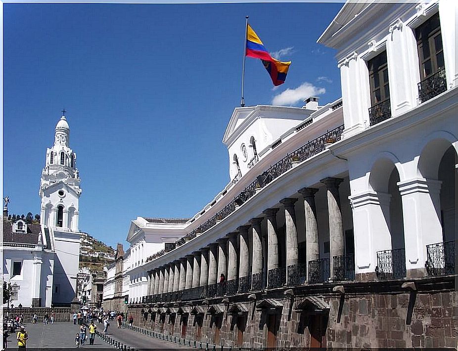 Carondelt Palace in the historic center of Quito