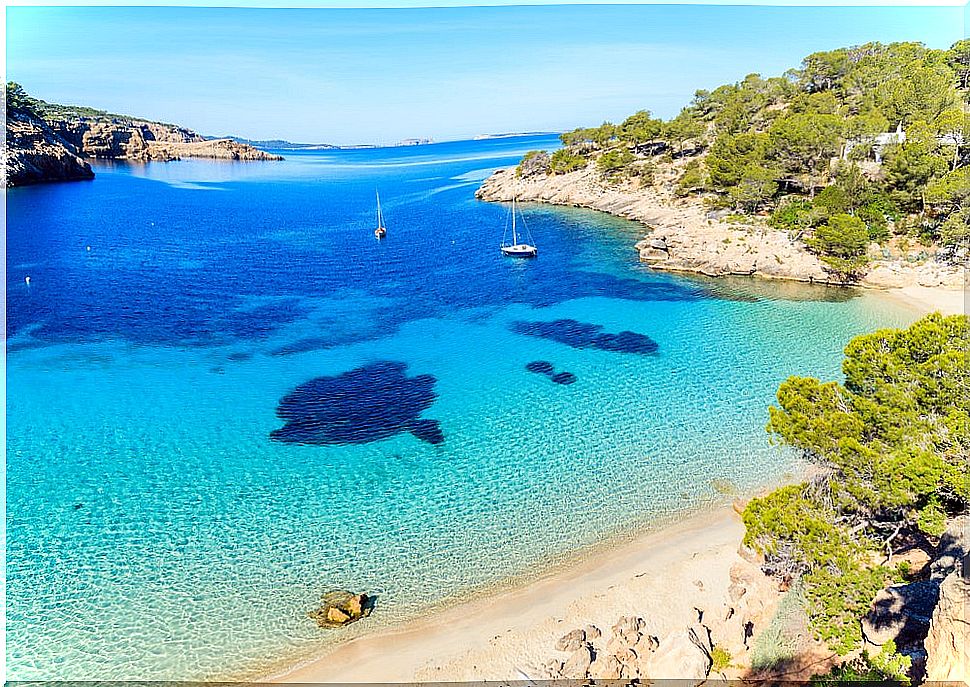 Cala Salada on the island of Ibiza