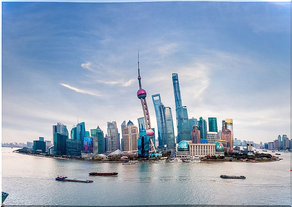 View of Shanghai, one of the most populous cities in China