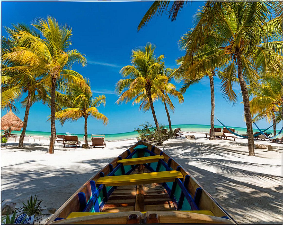 Paradise beach on the island of Holbox.