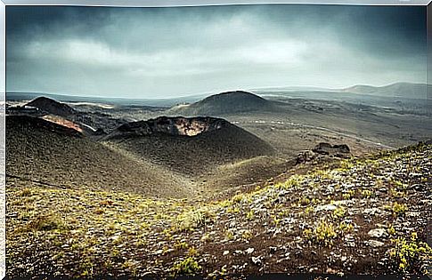 Volcanic cones in Timanfaya