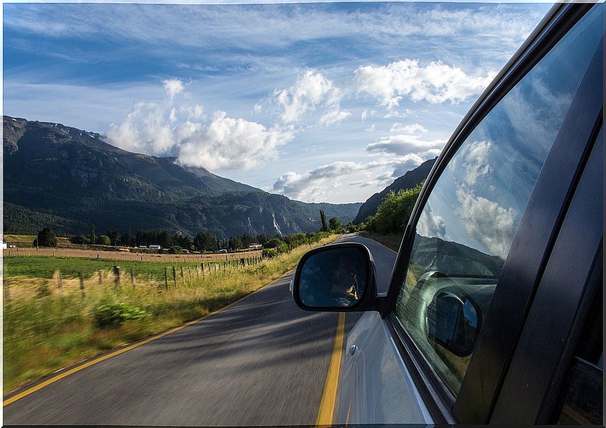 Car on the road