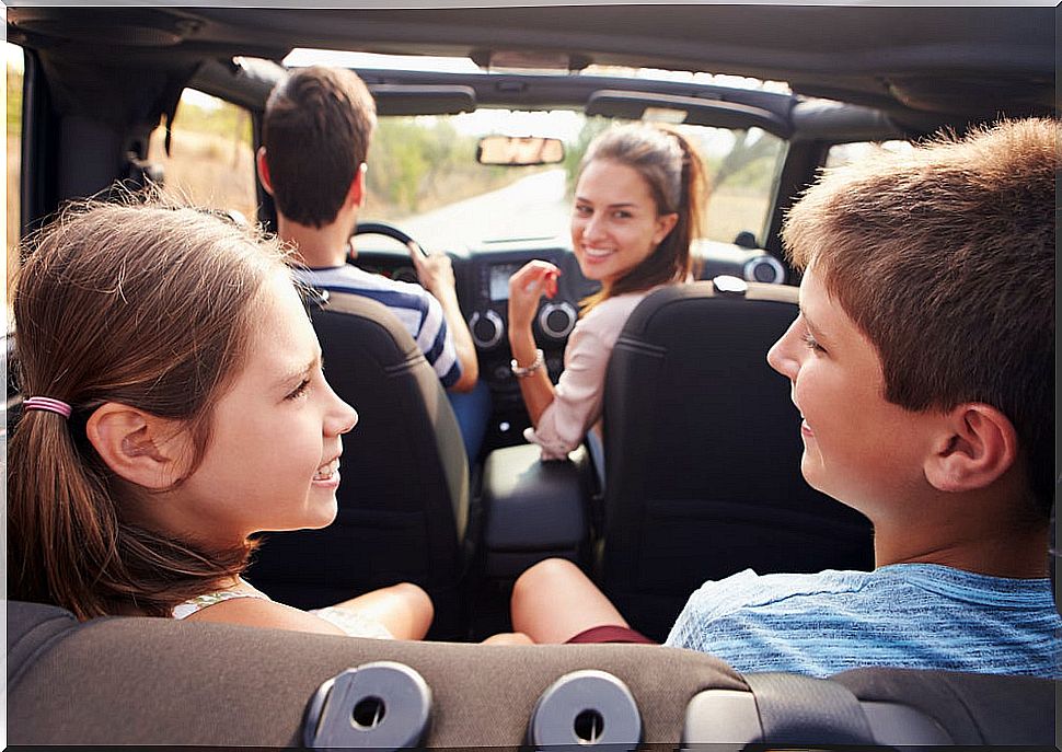 Children in a car