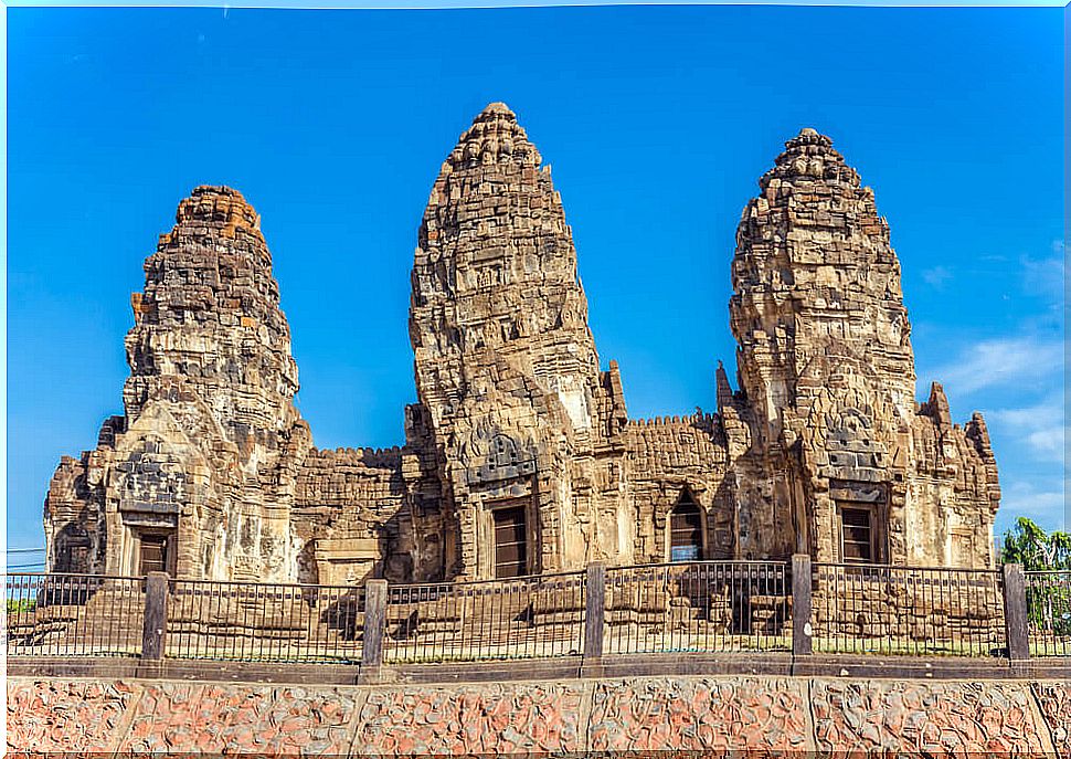 Wat Phra Prang Sam Yot temple in Thailand