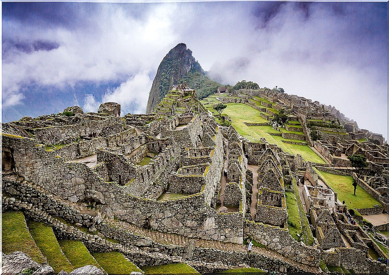 Machu Picchu with clouds