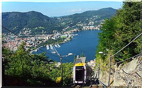 Brunate funicular on Lake Como