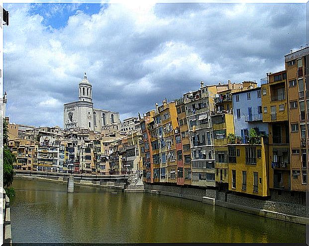 We go through the beautiful old town of Girona