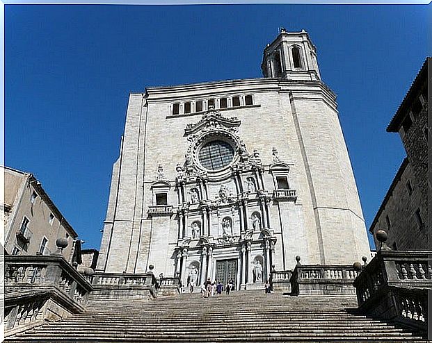 Cathedral of Santa María in the old town of Girona