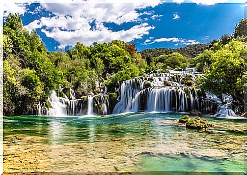 Amazing natural pools, Krka in Croatia