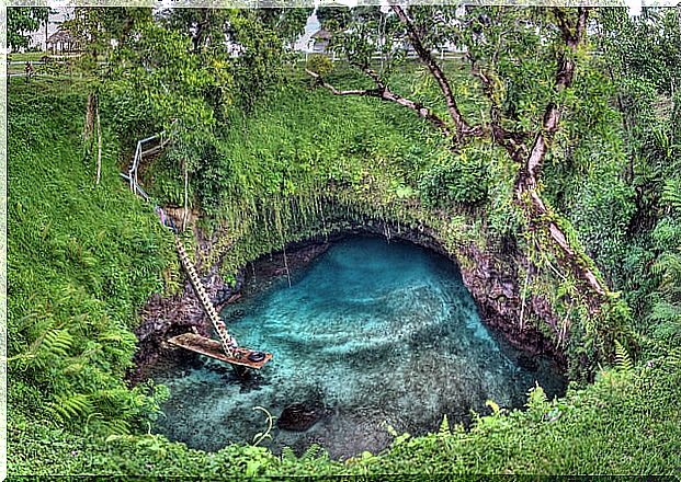 Incredible natural pools, To Sua in Samoa