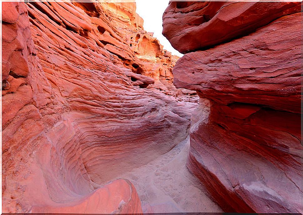 Inside the Colored Canyon, one of the extreme places