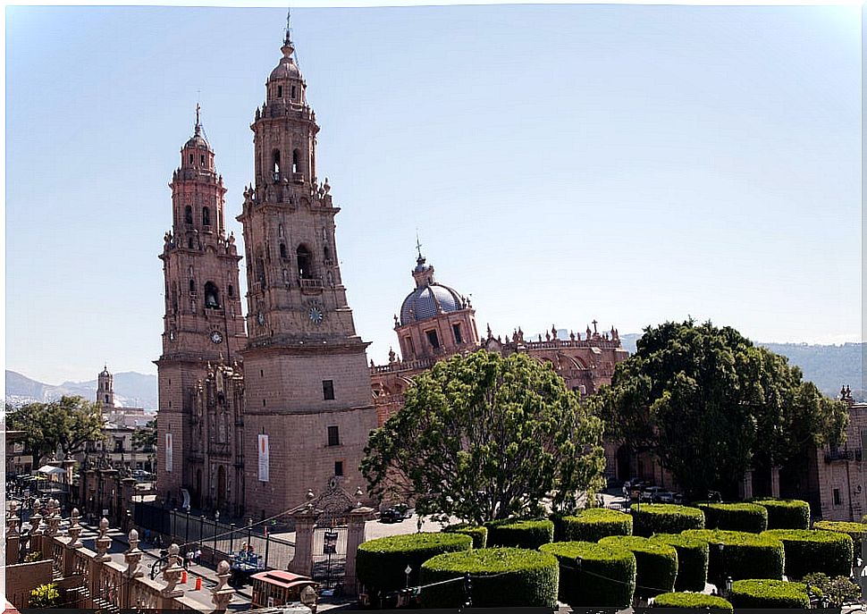 Morelia Cathedral in Mexico