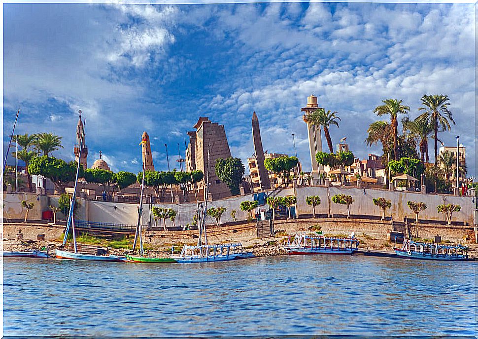 View of Luxor from the Nile